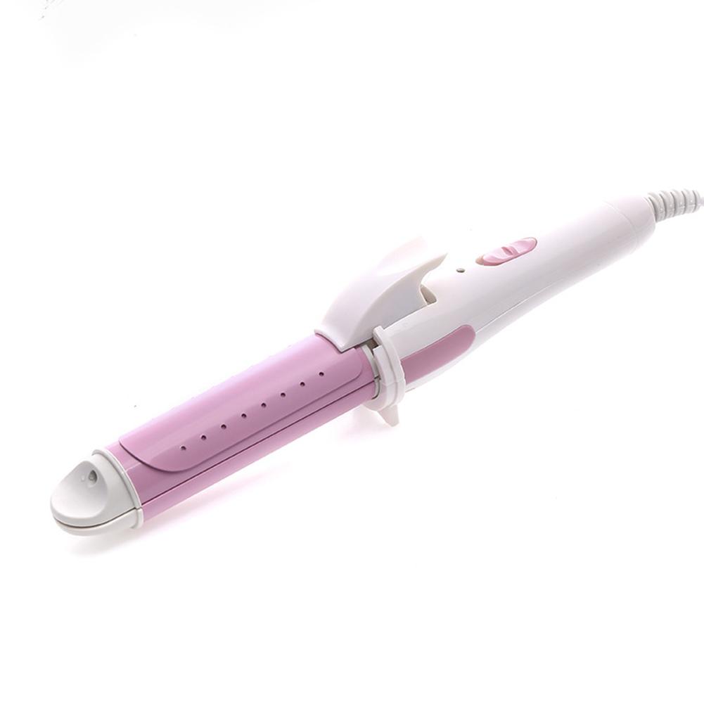 Electric Ceramic Curling Iron Hair Curler Lcd Curling Iron Roller Curls Wand Waver Styling Tools: Pink