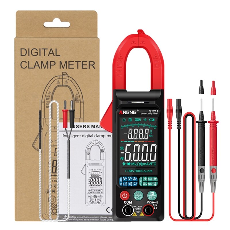 Multimetro Digitale TRMS 6000 Conti, Auto-Ranging, Tester AC/DC Volt E Ohm