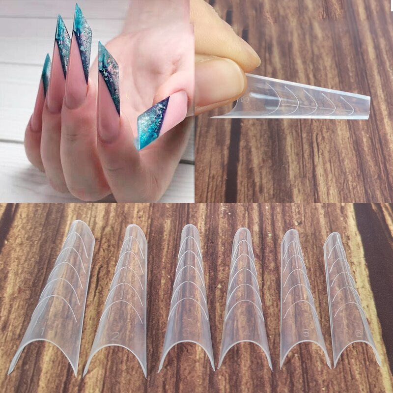 120/60Pcs Building Mold For Nail Extension Forms Reusable Tool Full Cover Nail Forms Nail Shape Build Dual Form
