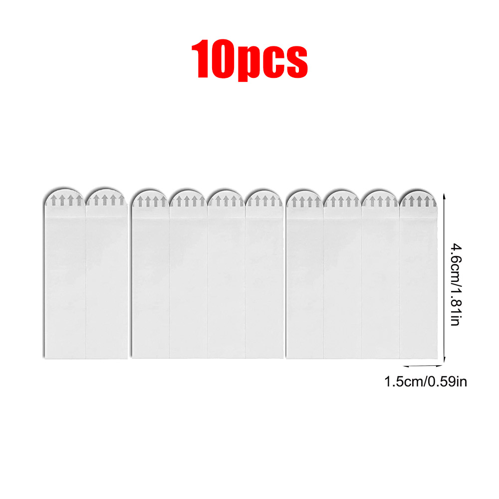 Double Sided Tape Sticker Wall 10/20PCS Sets Damage Free Picture&Frame Hanging Strips Waterproof Self Adhesive Hooks Accessories: Translucent