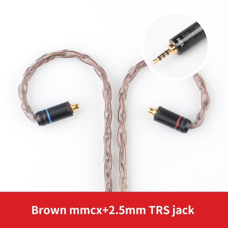 16 core-strand Silver Plated Balanced Cable To 0.75 0.78 2pin/mmcx Connector Hifi MMCX Upgrade Cable For TRN V80/KZ/TFZ: 12