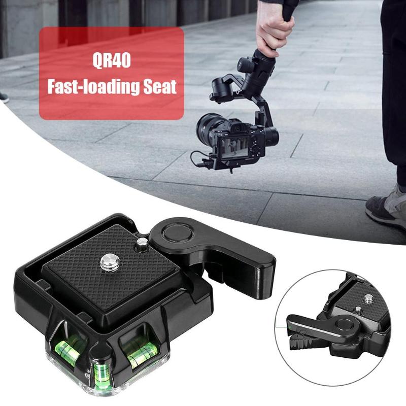 Quick Release Plate Platform Mount Base Camcorder Tripod Monopod Ball Head for DSLR Camera QR40 1/4 3/8 screw