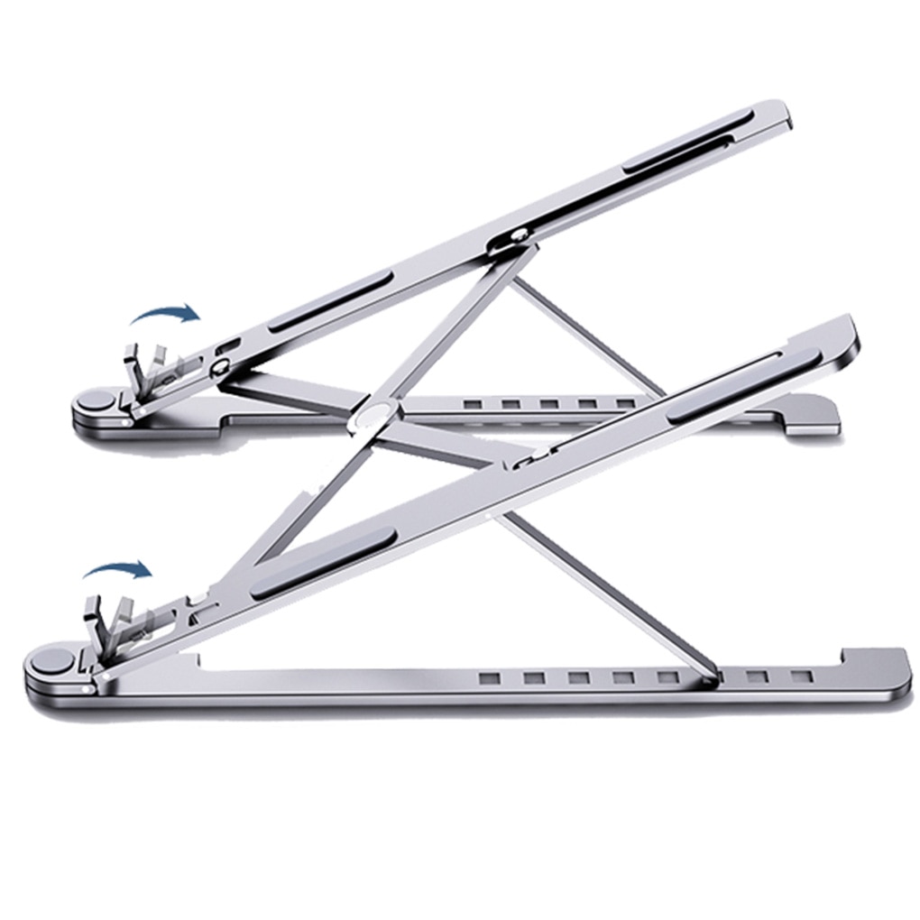 Aluminum Alloy Laptop Stand Holder Cooling Adjustable Universal Bracket Mount Swith Felt Bag