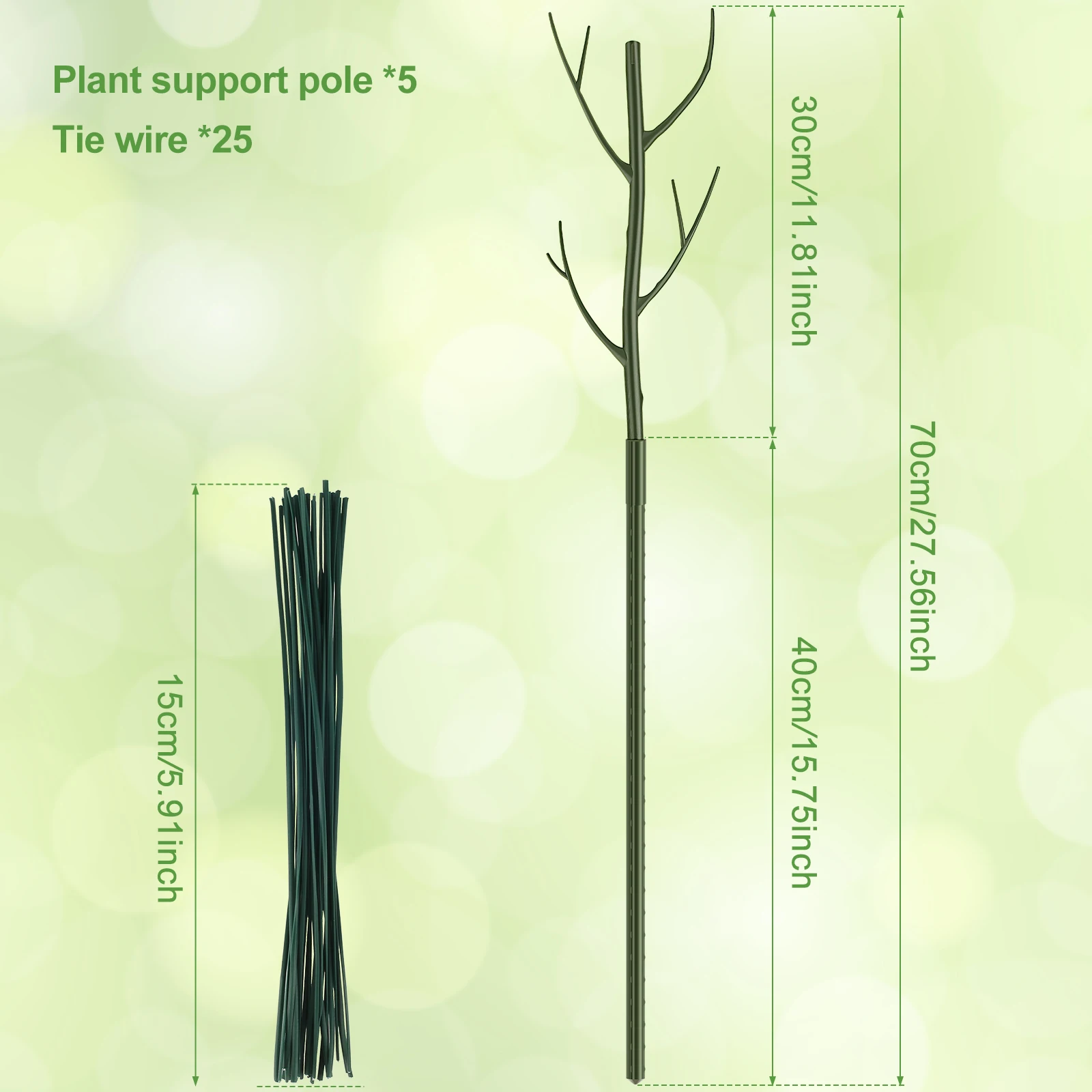 5 Stuks Plant Support Stakes Herbruikbare Gesimuleerde Boomtak Zet Wijnstok Klimbeugel Voor Potplanten Tuingereedschap