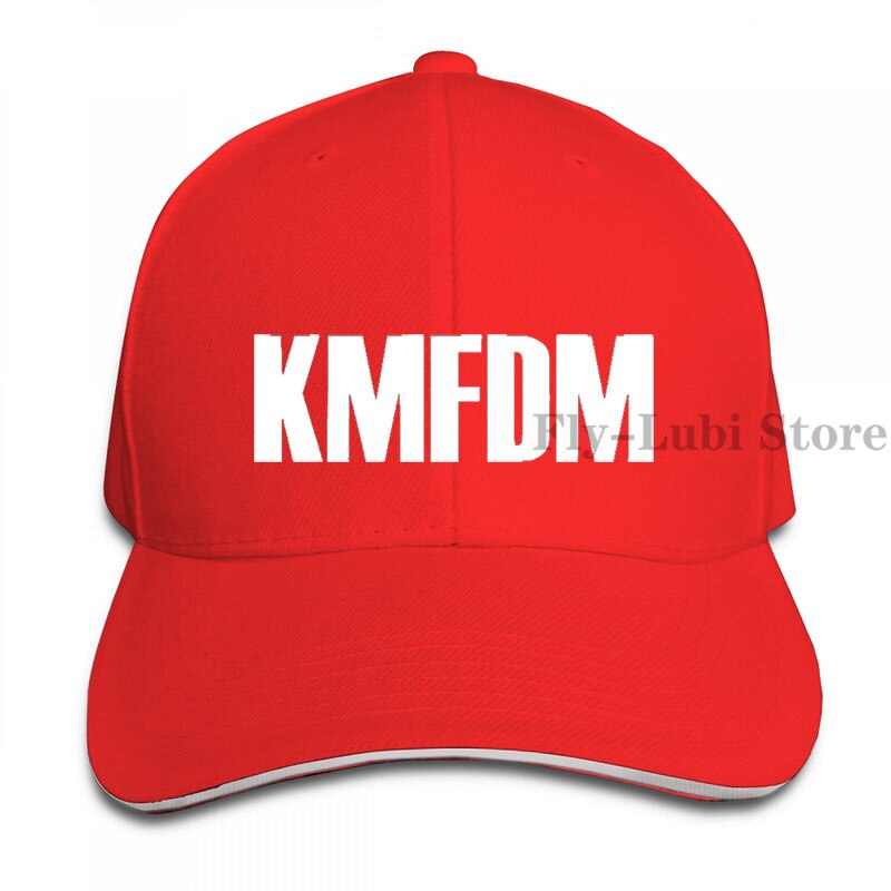 Kmfdm Band Logo Baseball cap men women Trucker Hats adjustable cap: 1-Red