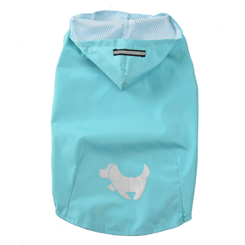 Pe hunder regnfrakk reflekterende kjæledyr liten hund regnfrakk til valp regntøy hund forsyninger kjæledyr regn vanntett jumpsuit: Blå / Xl