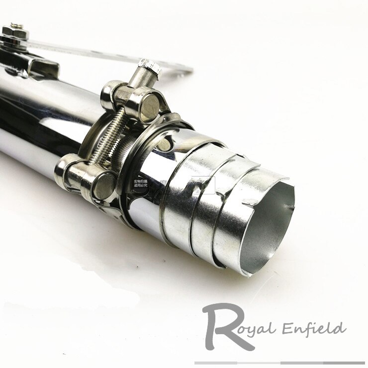 Universal Chrome Motorcycle Mufflers Silencer Motorbike Exhaust Pipe Megaphone Style For Chopper For Bobber Cafe Racer