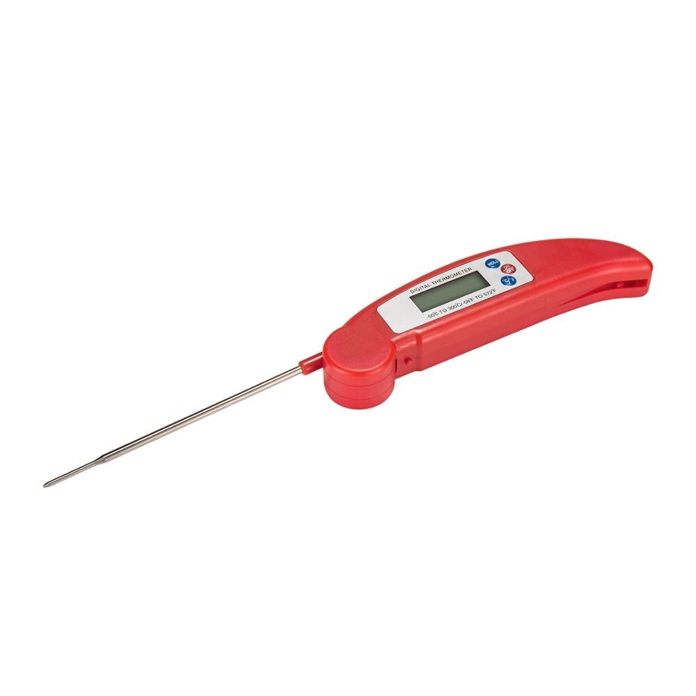 Moseko bbq thermometer vlees opvouwbare digitale oven voedsel keukenthermometer melksonde water olie vloeistof kookgerei: Rood