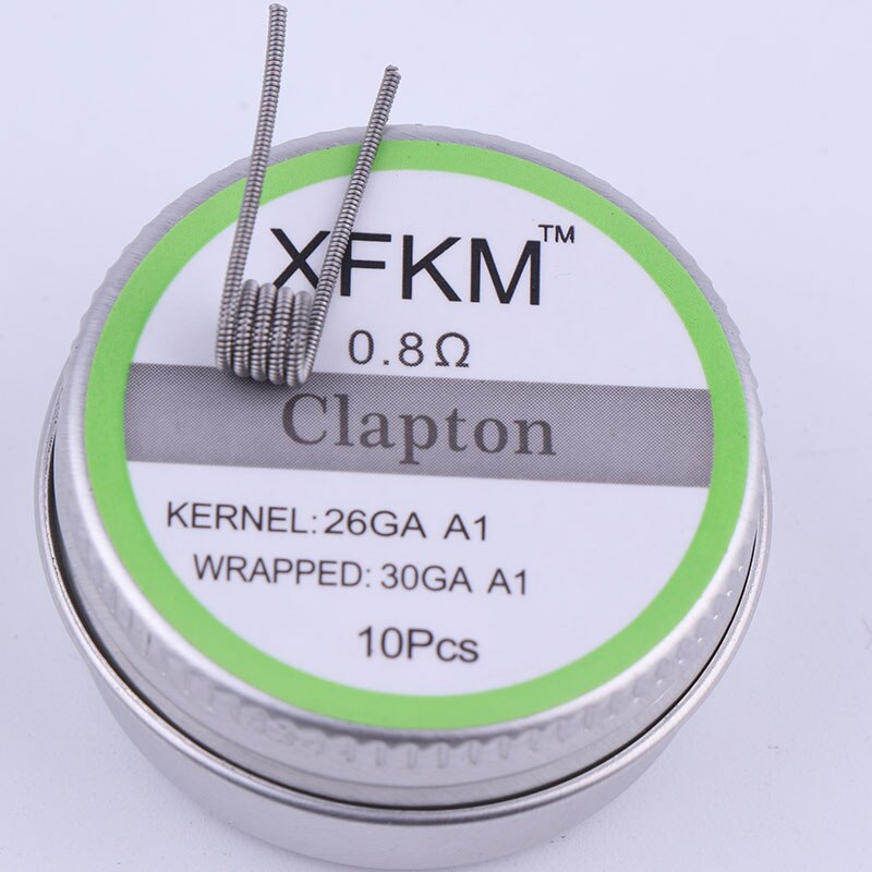 XFKM a1 316 Piatto Filo Ritorto Fused Clapton Bobine Alveare Premade Filo Avvolto Alien Mix Torsione Quad Tigre Riscaldamento Rda bobina: clapton 0.8