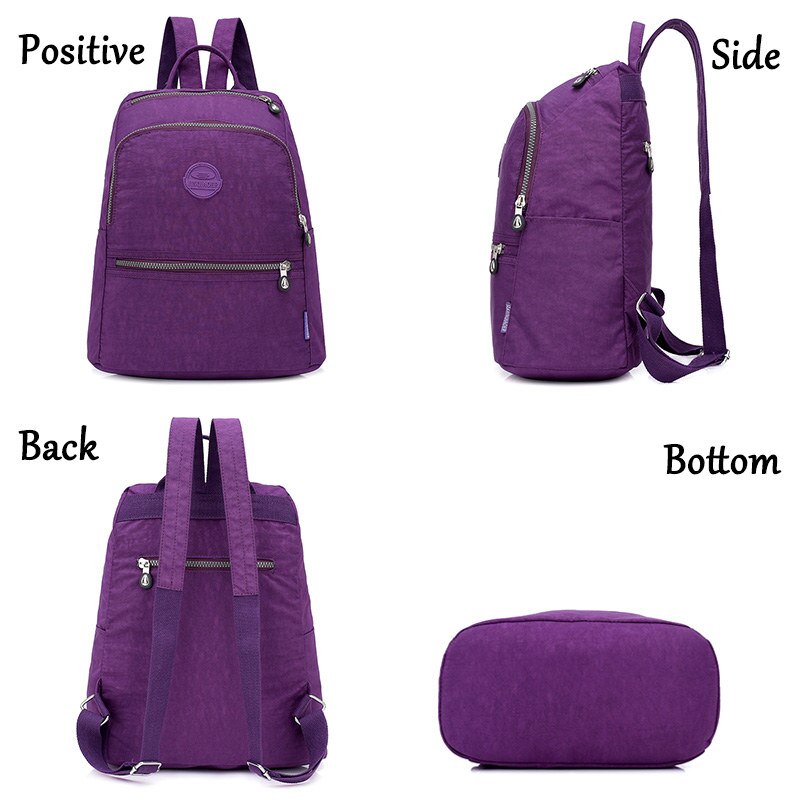 12 Kleuren Mode Vrouwen Nylon Rugzak Vrouwen Schouder Reistassen Waterdichte Casual Dagrugzak Voor Meisje Rugzak Mochila Feminina