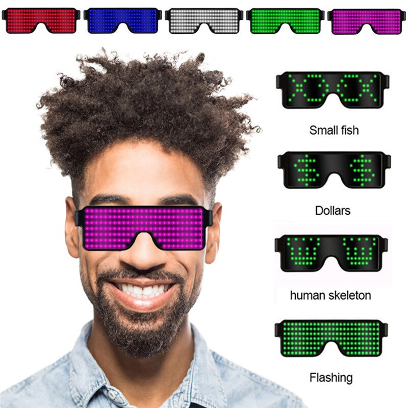 Multifunction 8 Modes Quick Flash Cool Party Led Glasses Nightclub Party Flashing Sunglasses Eyewear Neon Rave Party