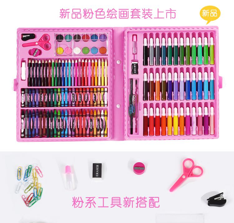 Kit de canetas coloridas para desenho, kit de pintura artística, pintura, marcador de arte, conjunto de pincéis de cores, ferramenta de desenho artístico com 150 peças/conjunto escola: 150pcs pink