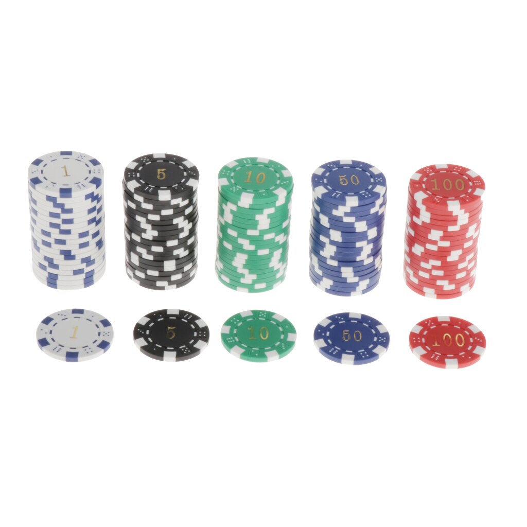 Masse 100 sjetonger texas hold'em poker chip 11.5g casino brettspill token 4cm