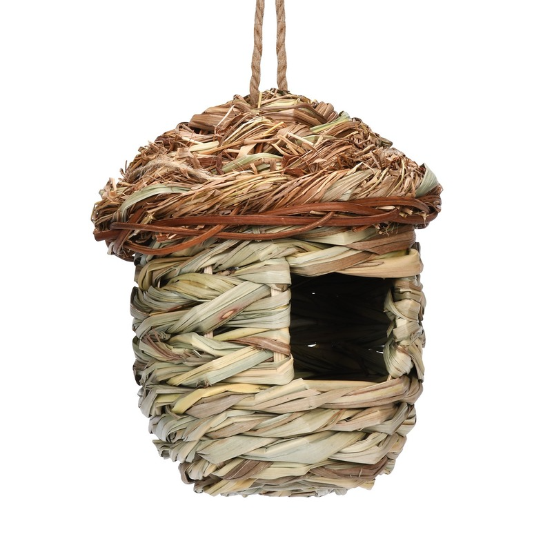 Cage ronde en bois pour oiseaux, nid pour Pajaro, perroquet, caille, élevage d&#39;oiseaux, maisons de voyage en plein air