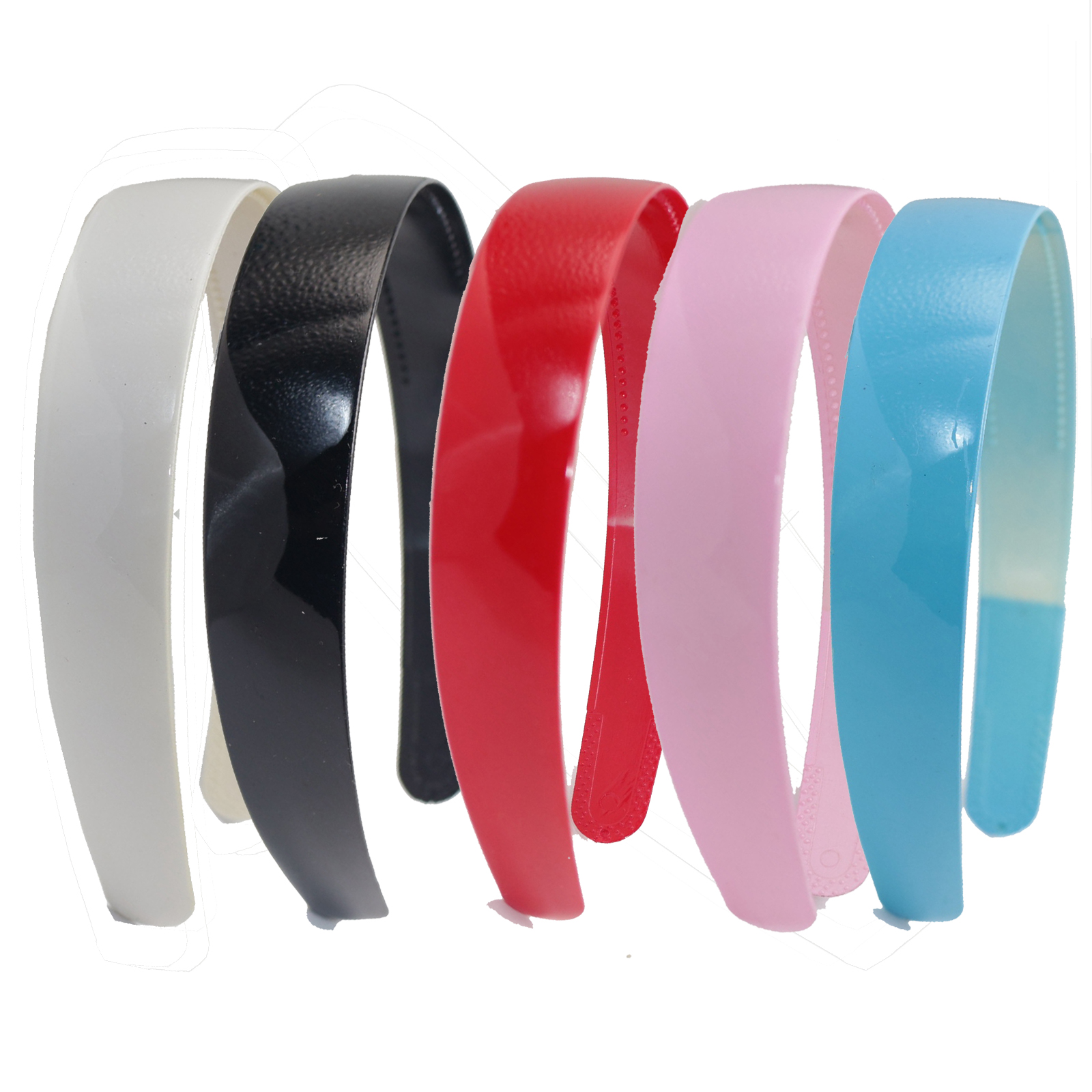 5 Bright Color Plastic Wide Alice Hair Band Headband 25mm(1") Hair Accessories: Apricot