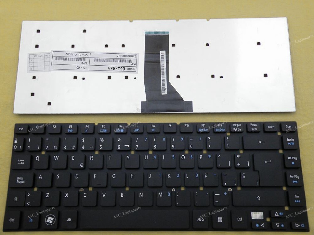 sp spanishteclado toetsenbord voor acer aspire e1-410 e1-410g e1-422 e1-422g e1-432p laptop zwart