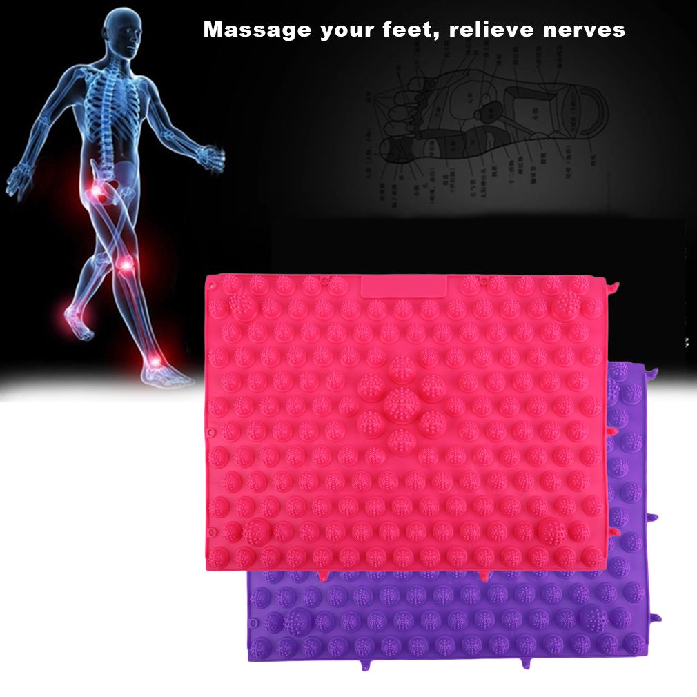 Korean Style Adults Foot Massage Pad TPE Modern Acupressure Reflexology Yoga Mat Acupuncture Rugs Fatigue Relieve 29*39cm