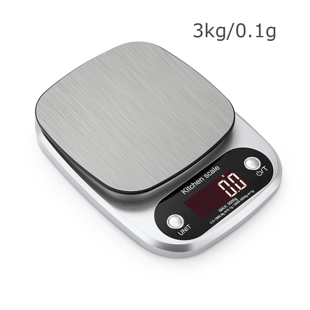 Stainless Steel Precision Electronic Kitchen Scale Balance Cuisine Food Scale 0.1/1 Grams Household Kitchen Tool Measuring Scale: 3kg0.1g