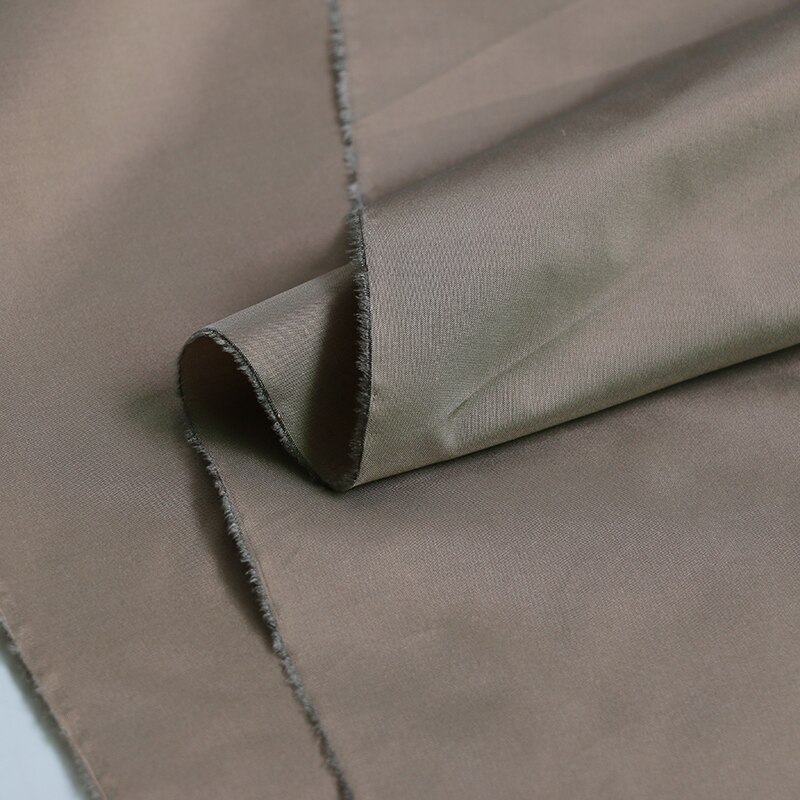 100cm*140cm formet naturlig silke taft stof kjole kjole materiale garn farvet khaki
