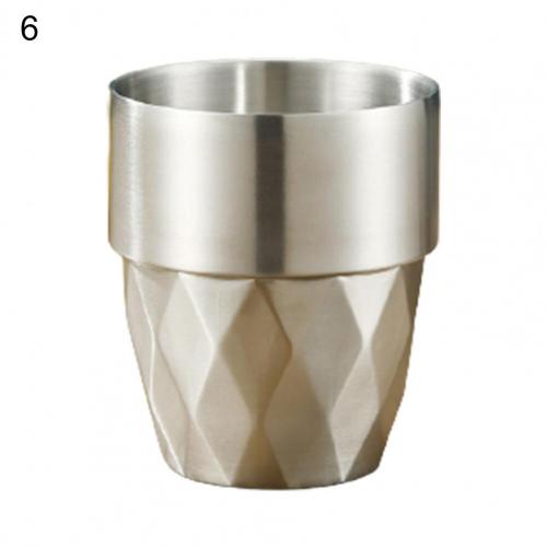 Gobelet à thé, 175/300ml, de couleur argent, de supérieure, pour le lait, tasse à thé, empilable, pour les Bars: 6