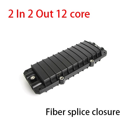 12 Core Mini Fiber Optic Splice Sluiting, Twee in en Twee uit voor glasvezelkabel