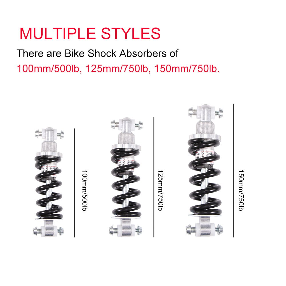 Cykel stötdämpare fjäder cykel stötdämpare metall stötdämpare mountainbike mountainbike vattentät justerbar