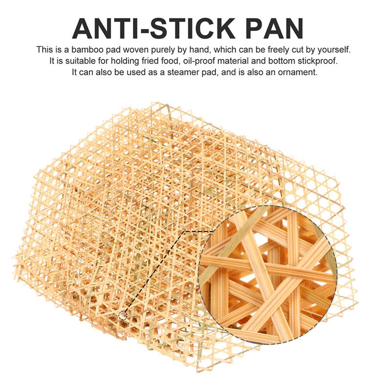 12pcs Handmade Bamboo Mats Decorative Food Mats Place Mat Mesh Dish Mats