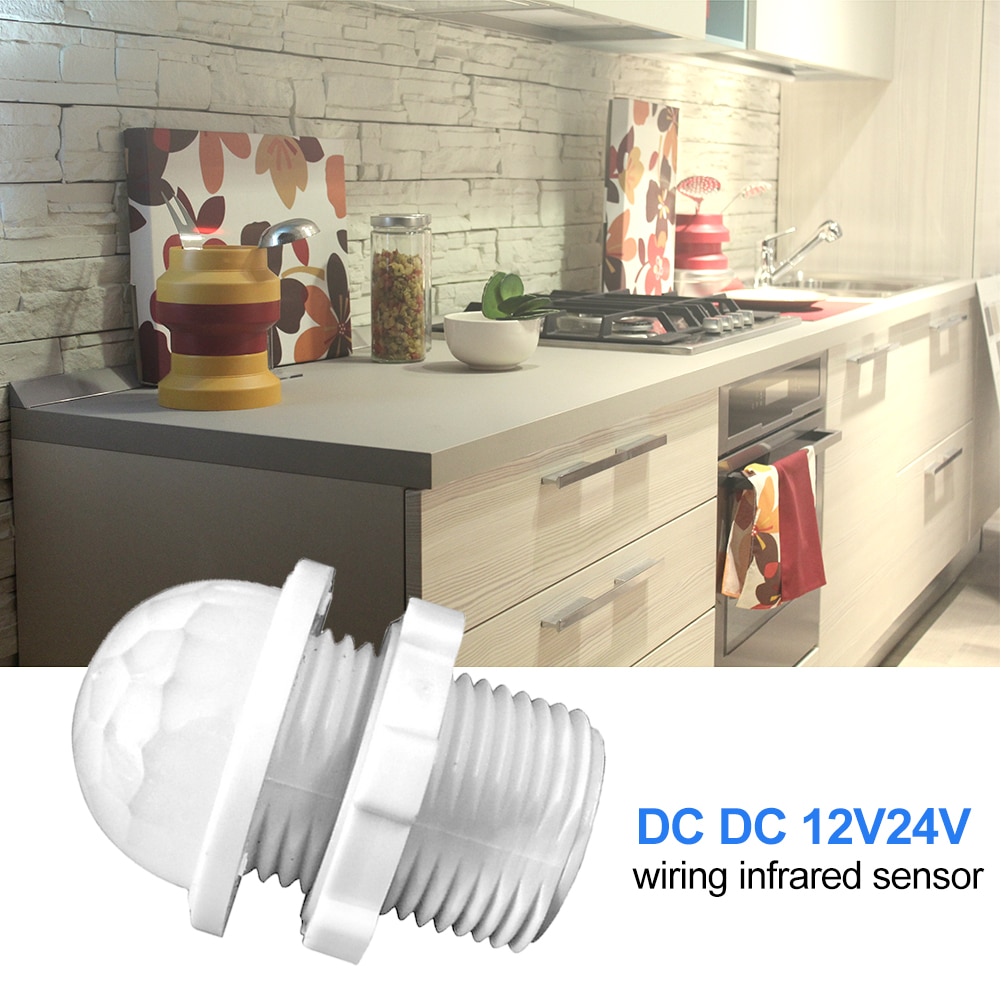 Mini Light Switch PIR Sensor Detector LED 12V 24V PIR Infrared Motion Sensor Switch Wiring Infrared Sensor for 18W Ceiling Lamp