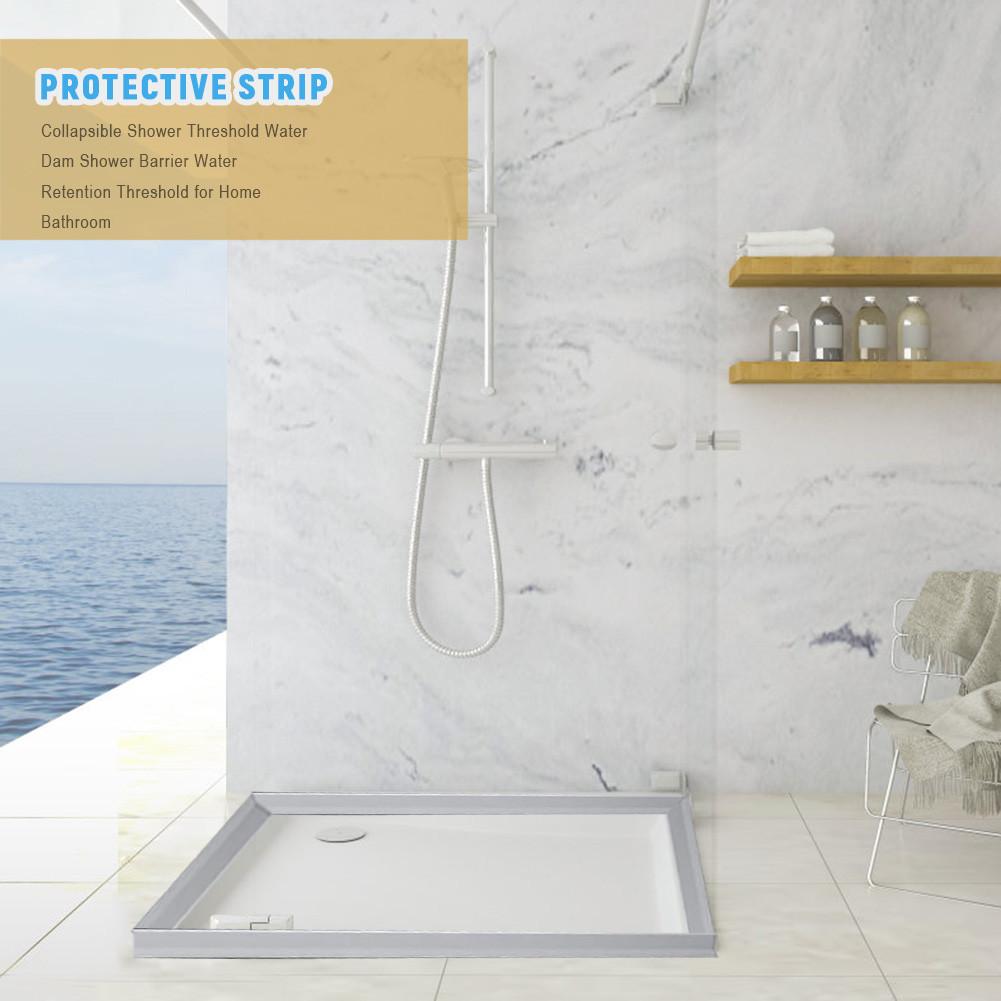 Kitchen Water Stopper Threshold Strip Bathroom Supplies Dam Practical Collapsible Rubber Blocker Shower Barrier Flood Home Floor