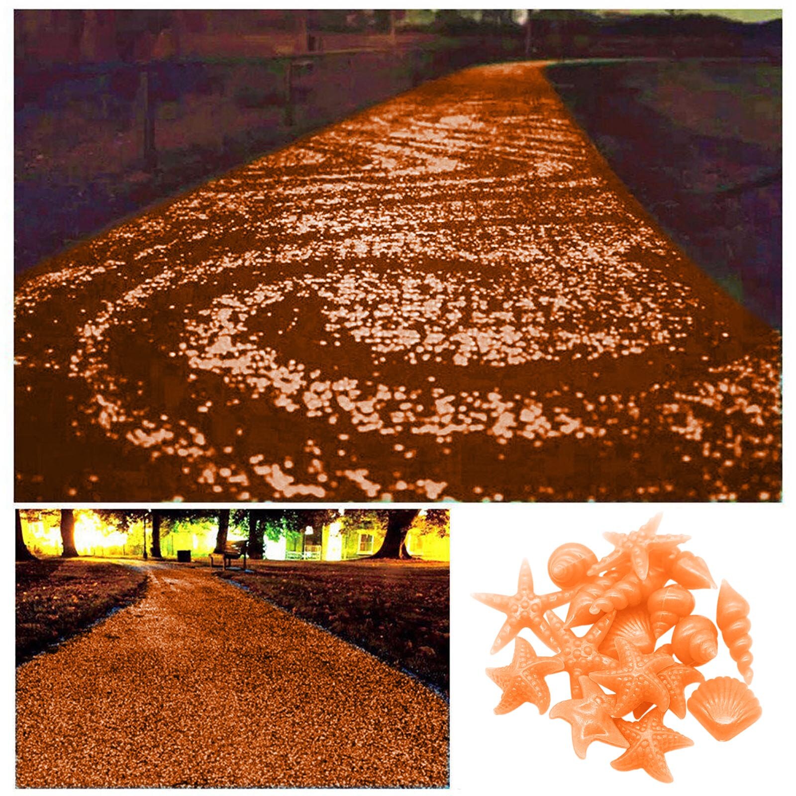 100pcs/set Resin Garden Shell Shaped Outdoor Pebbles Pool Glowing Stones Landscape Luminous Colorful Conch Fish Tank Aquarium