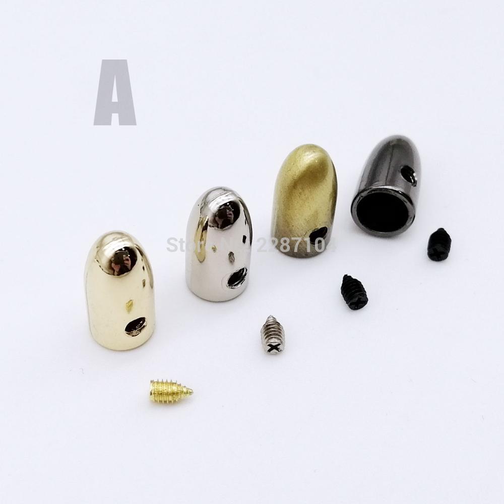 10pcs Metal Open Closed End Zipper Stopper Zip Stop Lock Tail Plug for Leather Bag Handbag Purse Garment Coat Repair With Screw