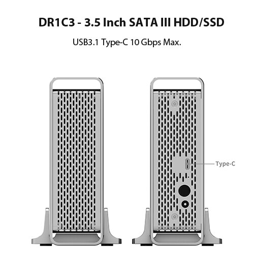 Yottamaster 2.5 3.5 tums hårddiskhölje hdd ssd sata 6 gbps 10 gbps hdd hdd typ-c typ -b 12 v 2a 7-9.5mm 7-15mm hölje: Dr 3.5 t- c