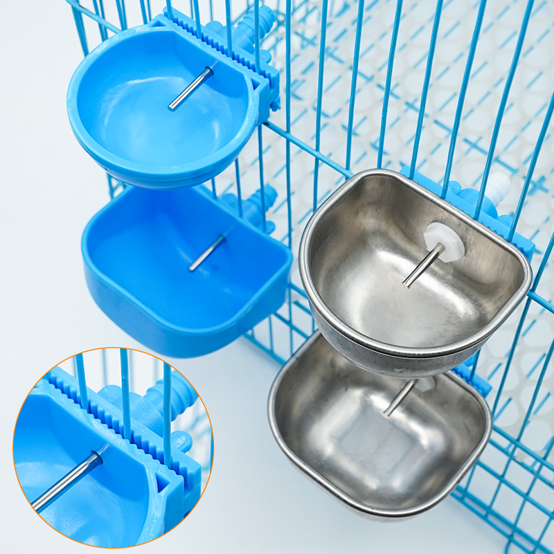 Ciotola per l'acqua del coniglio abbeveratoio automatico gabbia per conigli tazza fissa in acciaio inossidabile/plastica che solleva volpe visone animali da fattoria ciotola per bere