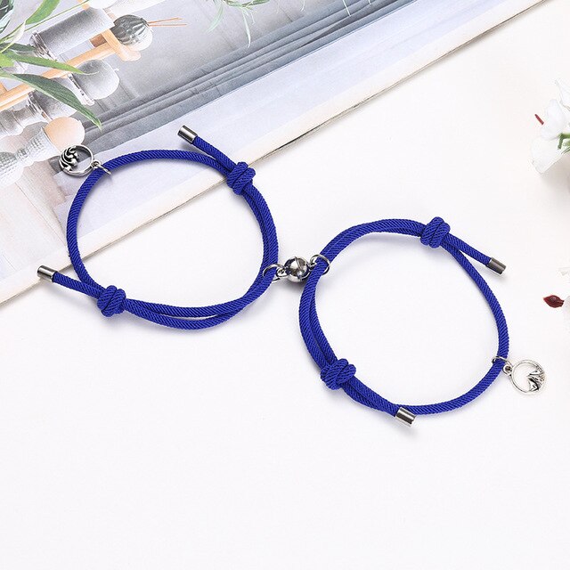2 pièces Couple aimant personnalité créative Couple Bracelets hommes et femmes charme fille Bracelet bijoux amant saint valentin: WJ0025