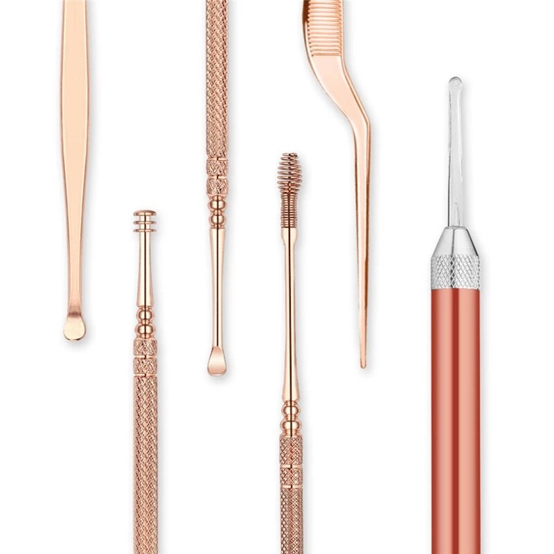 Ear Endoscope Otoscope LED Light Ear Pick Ear Wax Removal Earpick Nose Clean Tweezers Forceps Picks Wax Remover for Baby Adults