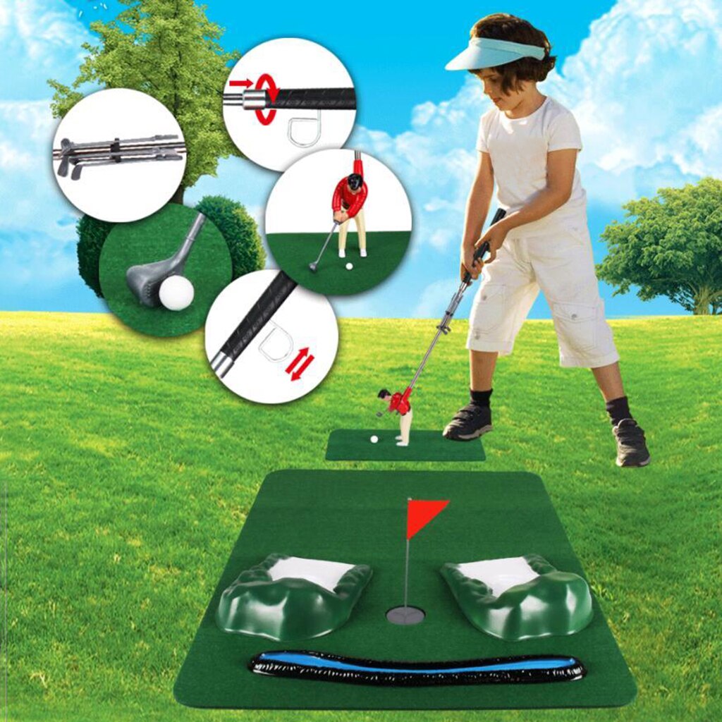 Golf Practice Set Mini Golf Ball Sport Set Golf Club Red