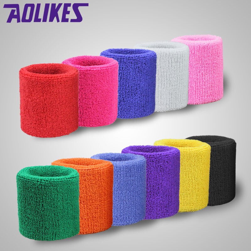 Muñequera deportiva de 8cm para hombre y mujer, 100% de muñeca de algodón para el sudor, Protector para tenis, baloncesto y bádminton