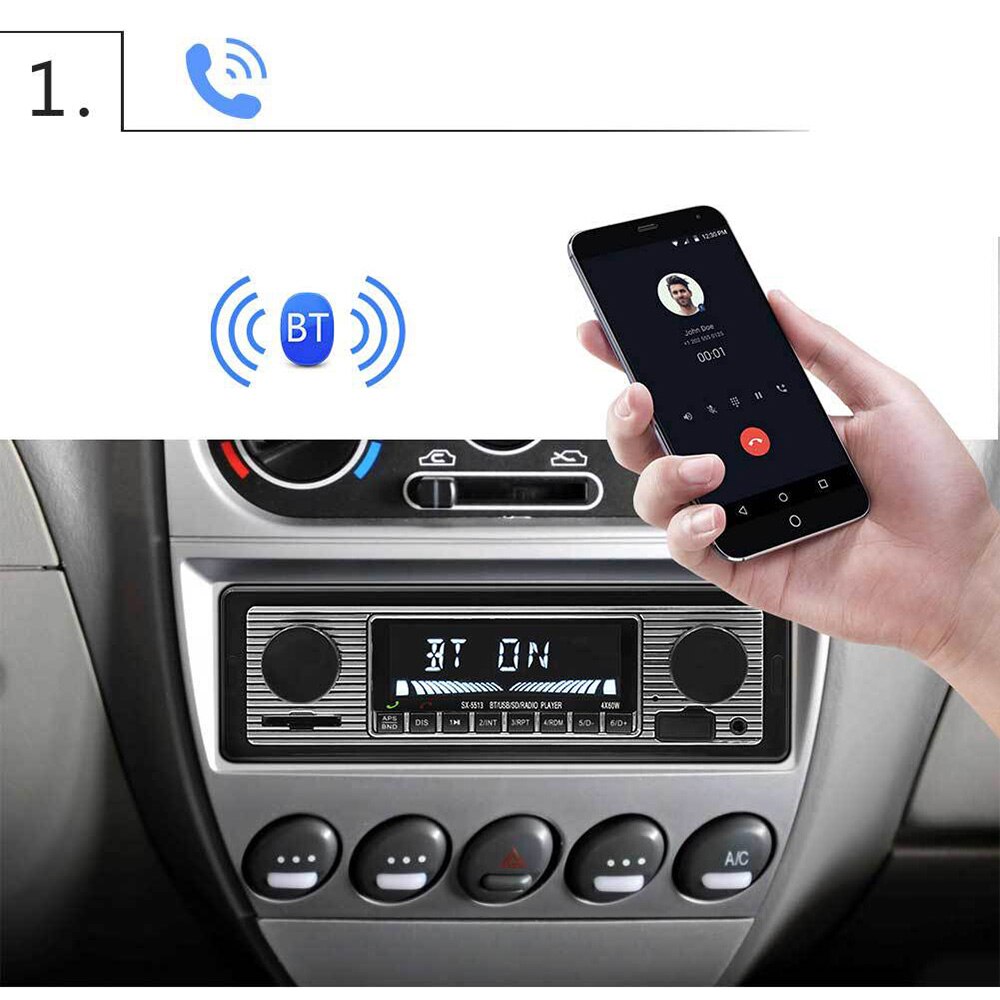 Vervangende auto  mp3 -speler radio retro 12v accessoires set lcd 87.5-108m hardware + plastic + elektronica auto  mp3- speler