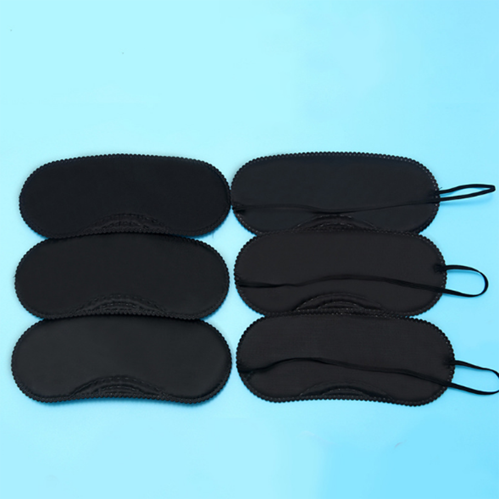 Mascarilla de encaje para dormir, máscara suave para los ojos con sombreado negro, máscara portátil para cubrir los ojos, parche para siesta, herramientas para dormir, 3 unids/lote