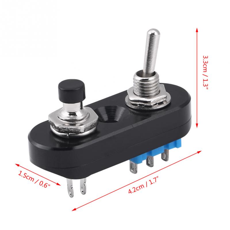 Aluminum Alloy Universal Motorcycle Handle Handlebar Grip Switch Headlight Horn On/Off: Black