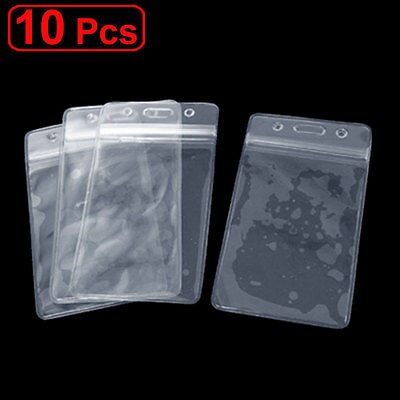 20Pcs A6 Large Vertical Card Holders Portrait Clear ID Badge Holders Extra Large PVC Portrait
