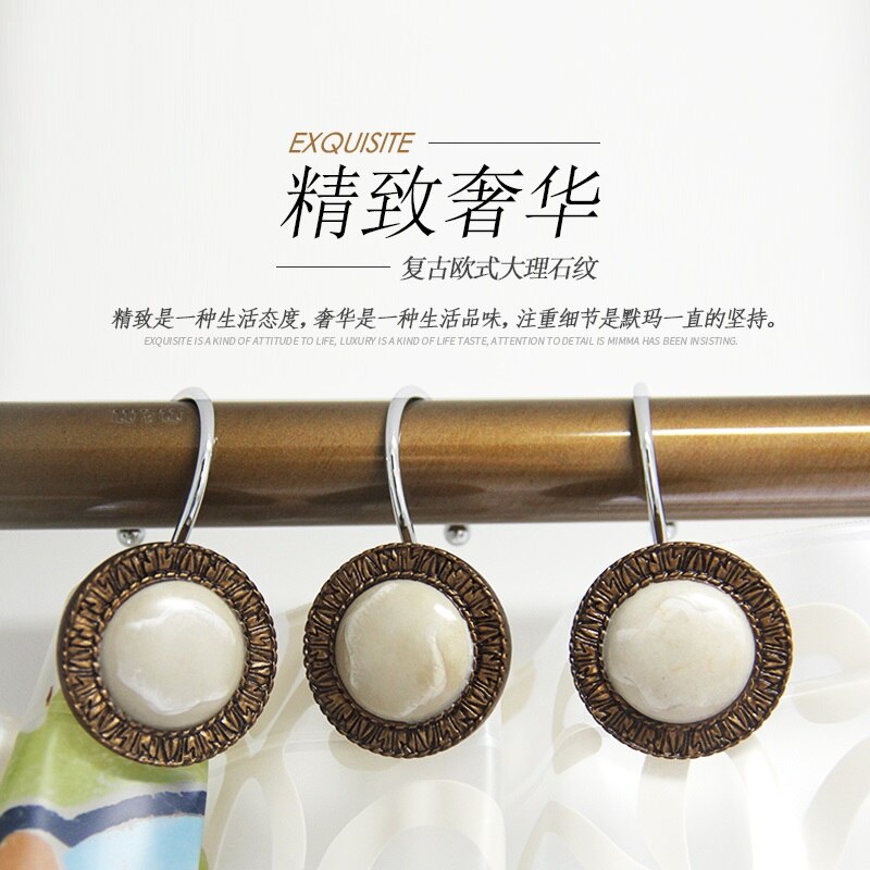 Retro Europese Stijl Antieke Douche Gordijn Accessoires Douchegordijn Haak Douchegordijn Ring Hars Haak