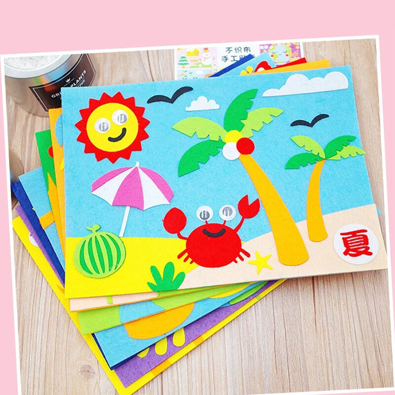 Tela de fieltro de costura no tejida para niños, paquete de tela de retales para álbum de recortes, manualidades de costura DIY, 20/40 piezas