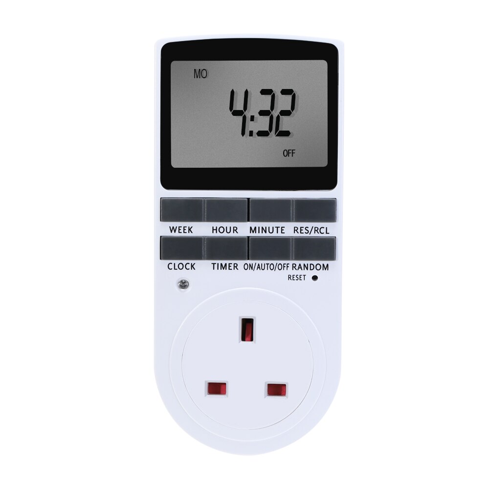 EU AU US UK BR Plug Socket Timer Switch Electronic Digital Plug-in Programmable Week 7 Day 12/24 Hour
