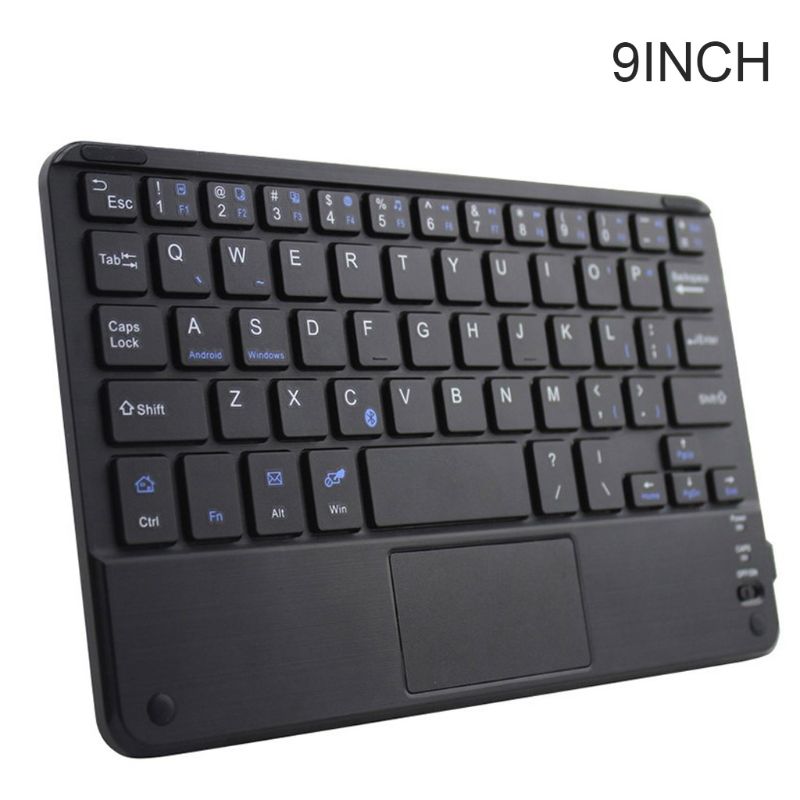 7/9/10 tommer trådløst bluetooth lett tastatur med pekeplate hjemme tastatur 83xb: Bk -9