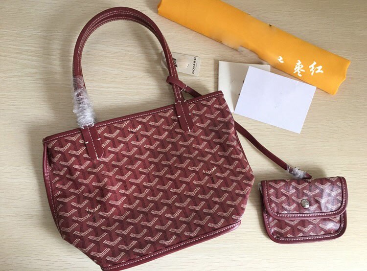 Bolso de diente de perro portátil, Simple y a la , de doble cara, Mini bolso de mano de cuero con flor, novedad de: Wine red