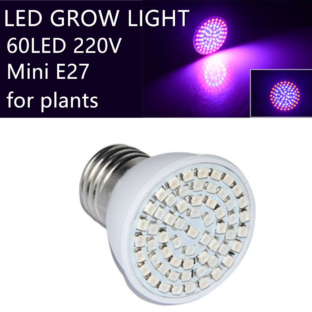 Led plant licht led grow 60led e27 15 w Volledige Spectrum Voor Bloeiende Plant en Hydrocultuur 60 Leds Gloeilamp led bollen