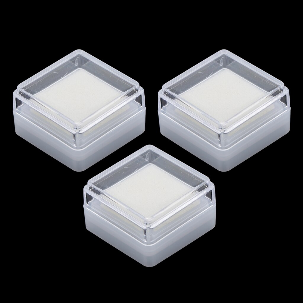 3x White Empty Ink Pads For Stamping DIY Stamp Scrapbook Paper Card Making