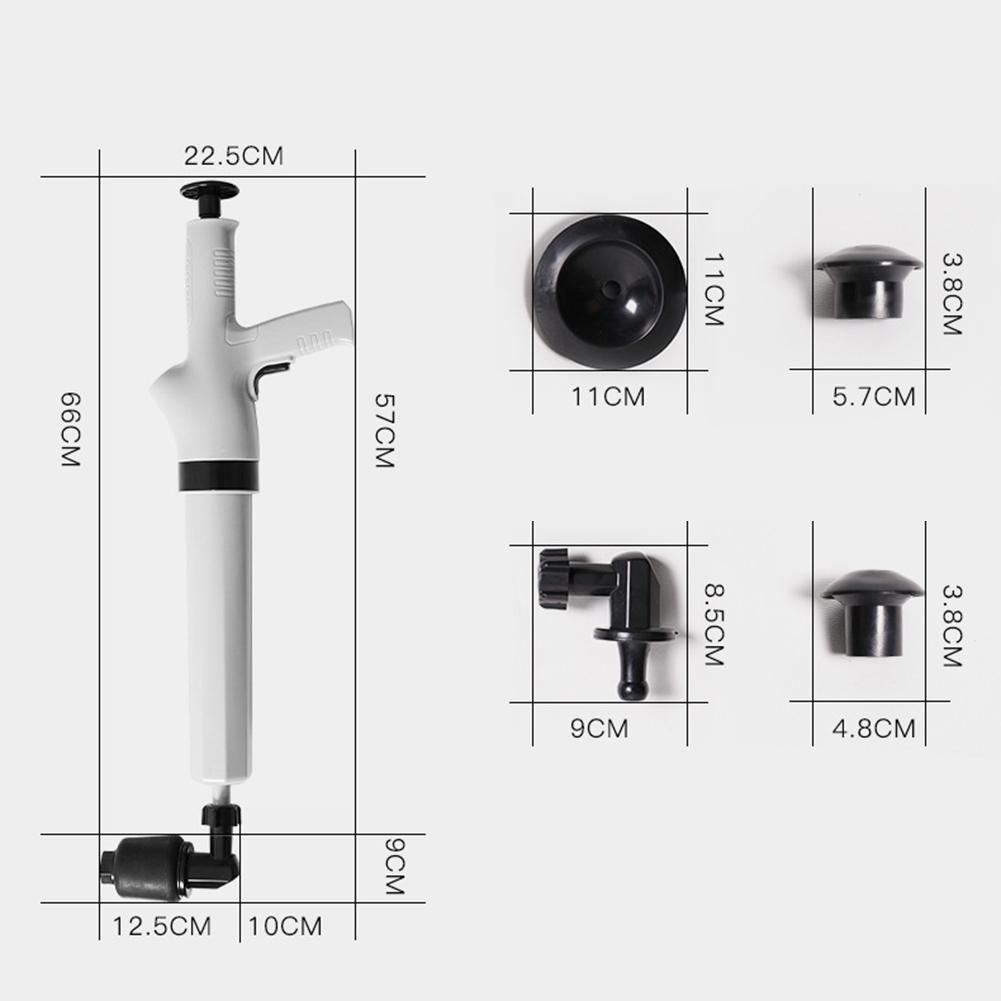 Toilet Plungers Drain Unblocker High Pressure Air Drain Blaster Cleaner Powerful Manual Pneumatic Dredge Equipment Clogged Pipe