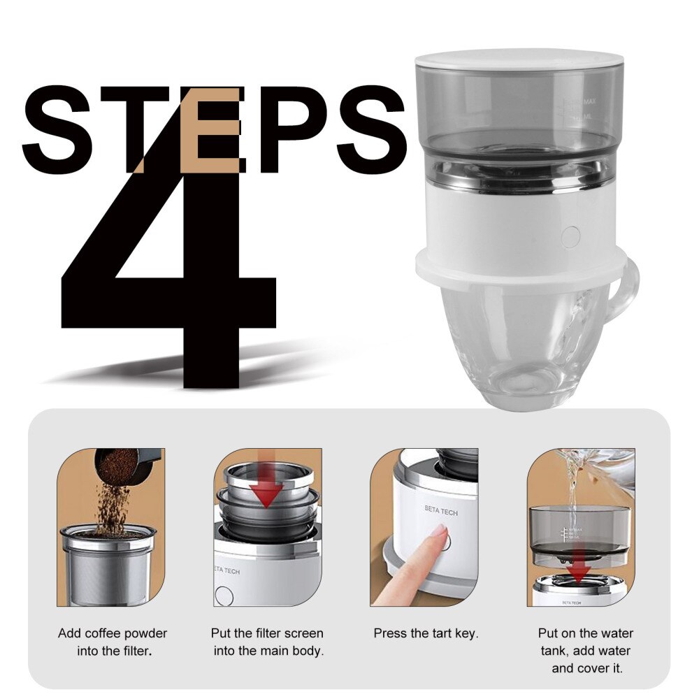 1 Set Coffee Brewer Coffee Maker Manual Coffee Maker Drip Coffee Pot Battery